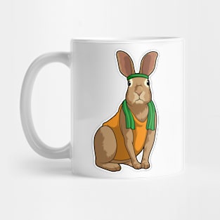 Rabbit as Runner with Towel Mug